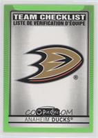 Team Checklist - Anaheim Ducks #/50