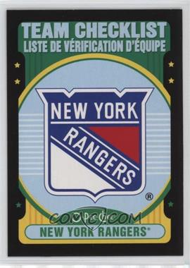 2021-22 O-Pee-Chee - [Base] - Retro Black Border #570 - Team Checklist - New York Rangers /100