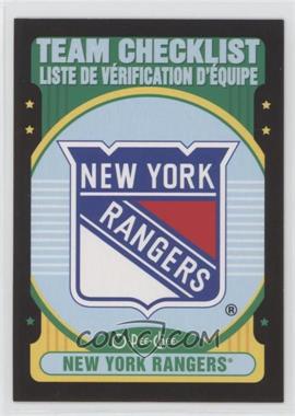 2021-22 O-Pee-Chee - [Base] - Retro Black Border #570 - Team Checklist - New York Rangers /100