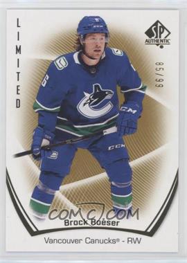 2021-22 SP Authentic - [Base] - Limited Gold #66 - Brock Boeser /99