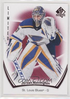 2021-22 SP Authentic - [Base] - Limited Red #12 - Jordan Binnington