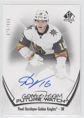 2021-22 SP Authentic - [Base] #183 - Autographed Future Watch - Pavel Dorofeyev /999