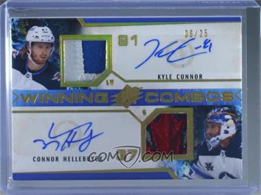 2021-22 SPx - Winning Combos Jersey - Premium Auto #WC-KCCH - Kyle Connor, Connor Hellebuyck /25