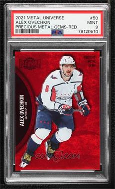 2021-22 Skybox Metal Universe - [Base] - Precious Metal Gems Red #50 - Alex Ovechkin /100 [PSA 9 MINT]