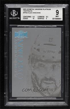 2021-22 Skybox Metal Universe - Platinum Portraits #PP-20 - Alex Ovechkin [BGS 9 MINT]