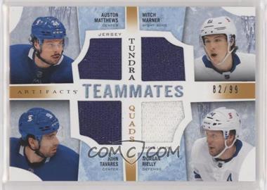 2021-22 Upper Deck Artifacts - Tundra Teammates Quad Relics #T4-TOR - Auston Matthews, Mitch Marner, John Tavares, Morgan Rielly /99