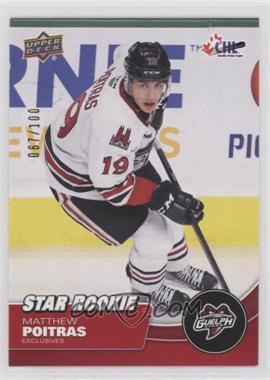 2021-22 Upper Deck CHL - [Base] - Exclusives #377 - Star Rookie - Matthew Poitras /100