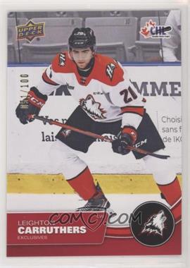 2021-22 Upper Deck CHL - [Base] - Exclusives #78 - Leighton Carruthers /100