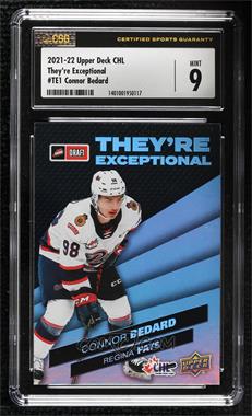 2021-22 Upper Deck CHL - They're Exceptional #TE1 - Connor Bedard [CSG 9 Mint]