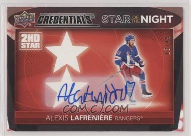 2021-22 Upper Deck Credentials - 2nd Star of the Night - Autographs #2S-4 - Alexis Lafreniere /49