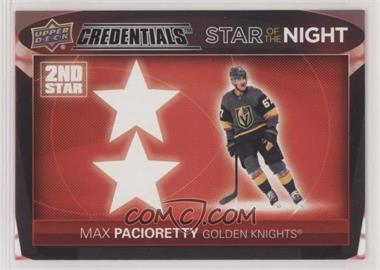 2021-22 Upper Deck Credentials - 2nd Star of the Night #2S-7 - Max Pacioretty