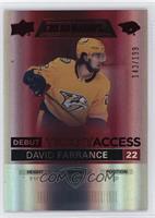 Debut Ticket Access - David Farrance #/199