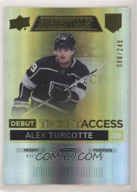 2021-22 Upper Deck Credentials - [Base] - Yellow #129 - Debut Ticket Access - Alex Turcotte /249