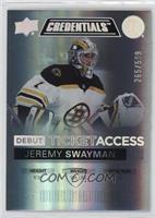 Tier 3 - Debut Ticket Access - Jeremy Swayman #/599
