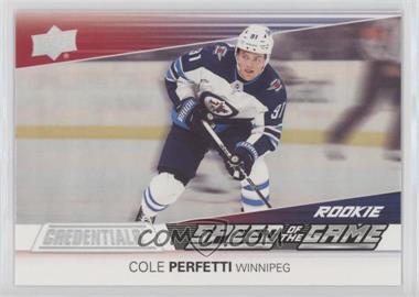 2021-22 Upper Deck Credentials - Speed of the Game Rookies #SGR16 - Cole Perfetti