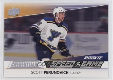2021-22 Upper Deck Credentials - Speed of the Game Rookies #SGR17 - Scott Perunovich