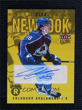 2021-22 Upper Deck Fleer Ultra - [Base] - Gold Rainbow Foil Autographs #202 - Tier 2 - Rookies - Alex Newhook /3