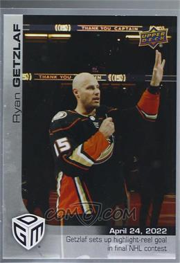 2021-22 Upper Deck Game Dated Moments - [Base] #87 - April - (Apr.24, 2022)  - Ryan Getzlaf Sets Up Highlight-Reel Goal in Final NHL Contest /499