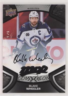 2021-22 Upper Deck MVP - [Base] - Super Script Black #26 - Blake Wheeler /5