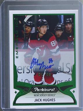 2021-22 Upper Deck Parkhurst - [Base] - Emerald Ice Achievement Autos #232 - Stars - Jack Hughes /5