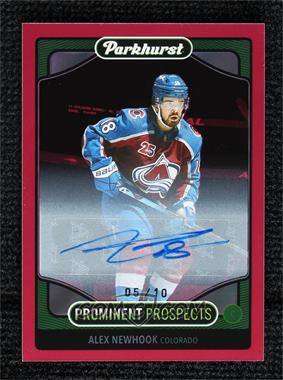 2021-22 Upper Deck Parkhurst - Prominent Prospects - Red Autos #PP25 - Alex Newhook /10