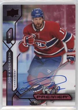 2021-22 Upper Deck Premier - [Base] - Autographs #66 - Josh Anderson