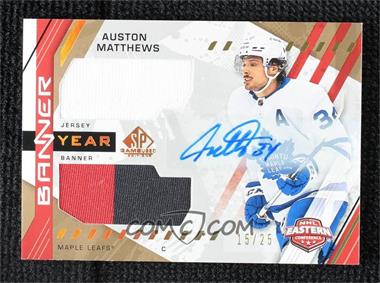 2021-22 Upper Deck SP Game Used - 2021 NHL Eastern Conference Banner Year Jersey Relics - Autographs #BYA-AM - Auston Matthews /25
