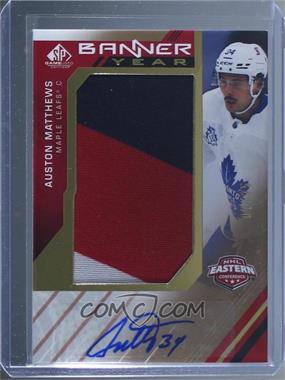 2021-22 Upper Deck SP Game Used - 2021 NHL Eastern Conference Banner Year Relics - Autographs #BYE-AM - Auston Matthews /25