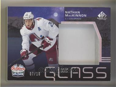 2021-22 Upper Deck SP Game Used - 2021 NHL Lake Tahoe Games Rink Glass Relics - Starscape #LT-NM - Nathan MacKinnon /10
