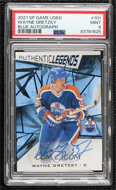 2021-22 Upper Deck SP Game Used - [Base] - Blue Autographs #101 - Legends - Wayne Gretzky [PSA 9 MINT]