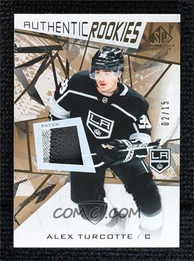 2021-22 Upper Deck SP Game Used - [Base] - Gold Premium Memorabilia #193 - Authentic Rookies - Alex Turcotte /15