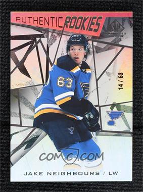 2021-22 Upper Deck SP Game Used - [Base] #154 - Authentic Rookies - Jake Neighbours /63