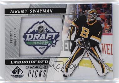 2021-22 Upper Deck SP Game Used - Embroidered in History #97 - Rookies - Jeremy Swayman [EX to NM]
