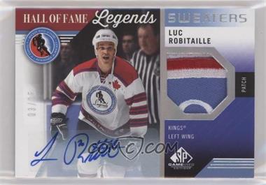 2021-22 Upper Deck SP Game Used - HOF Legends Sweaters - Auto Patches #HOF-LR - Luc Robitaille /25