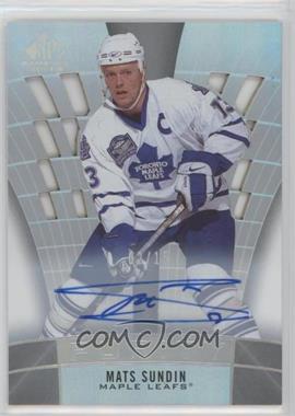 2021-22 Upper Deck SP Game Used - Purity - Autographs #P-53 - Legends - Mats Sundin /10