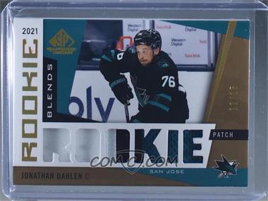 2021-22 Upper Deck SP Game Used - Rookie Relics Blends - Jumbo Patches #RB-DA - Jonathan Dahlen /15