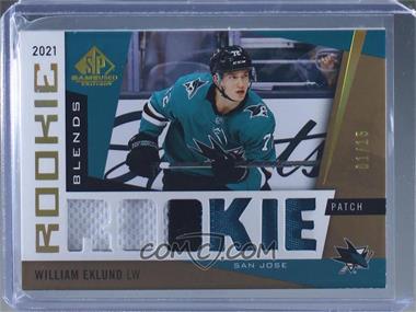 2021-22 Upper Deck SP Game Used - Rookie Relics Blends - Jumbo Patches #RB-WE - William Eklund /15