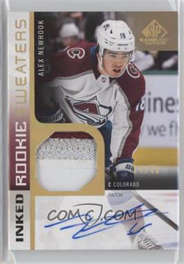 2021-22 Upper Deck SP Game Used - Rookie Sweaters - Inked Patches #RS-AN - Alex Newhook /49