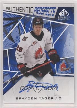 2021-22 Upper Deck SP Game Used CHL Edition - [Base] - Blue Autographs #65 - Brayden Yager