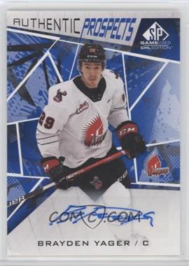 2021-22 Upper Deck SP Game Used CHL Edition - [Base] - Blue Autographs #65 - Brayden Yager