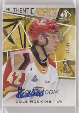 2021-22 Upper Deck SP Game Used CHL Edition - [Base] - Gold Auto Patch #69 - Cole Huckins /49