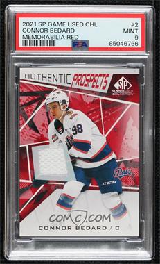 2021-22 Upper Deck SP Game Used CHL Edition - [Base] - Red Jersey #2 - Connor Bedard [PSA 9 MINT]