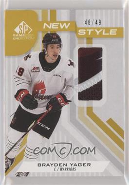 2021-22 Upper Deck SP Game Used CHL Edition - New Style - Gold Patch #NS-BY - Brayden Yager /49