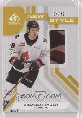 2021-22 Upper Deck SP Game Used CHL Edition - New Style - Gold Patch #NS-BY - Brayden Yager /49