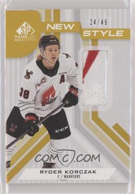 2021-22 Upper Deck SP Game Used CHL Edition - New Style - Gold Patch #NS-RK - Ryder Korczak /49