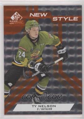 2021-22 Upper Deck SP Game Used CHL Edition - New Style - Orange Foilboard #NS-TN - Ty Nelson /99
