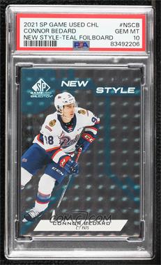 2021-22 Upper Deck SP Game Used CHL Edition - New Style - Teal Foilboard #NS-CB - Connor Bedard /10 [PSA 10 GEM MT]