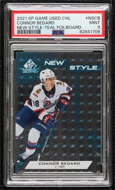 2021-22 Upper Deck SP Game Used CHL Edition - New Style - Teal Foilboard #NS-CB - Connor Bedard /10 [PSA 9 MINT]