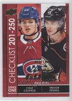 Young Guns - Cole Caufield, Trevor Zegras #/100