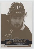 Auston Matthews 1/1 NHL Hockey Custom Card w Corduroy Background toronto  leafs
